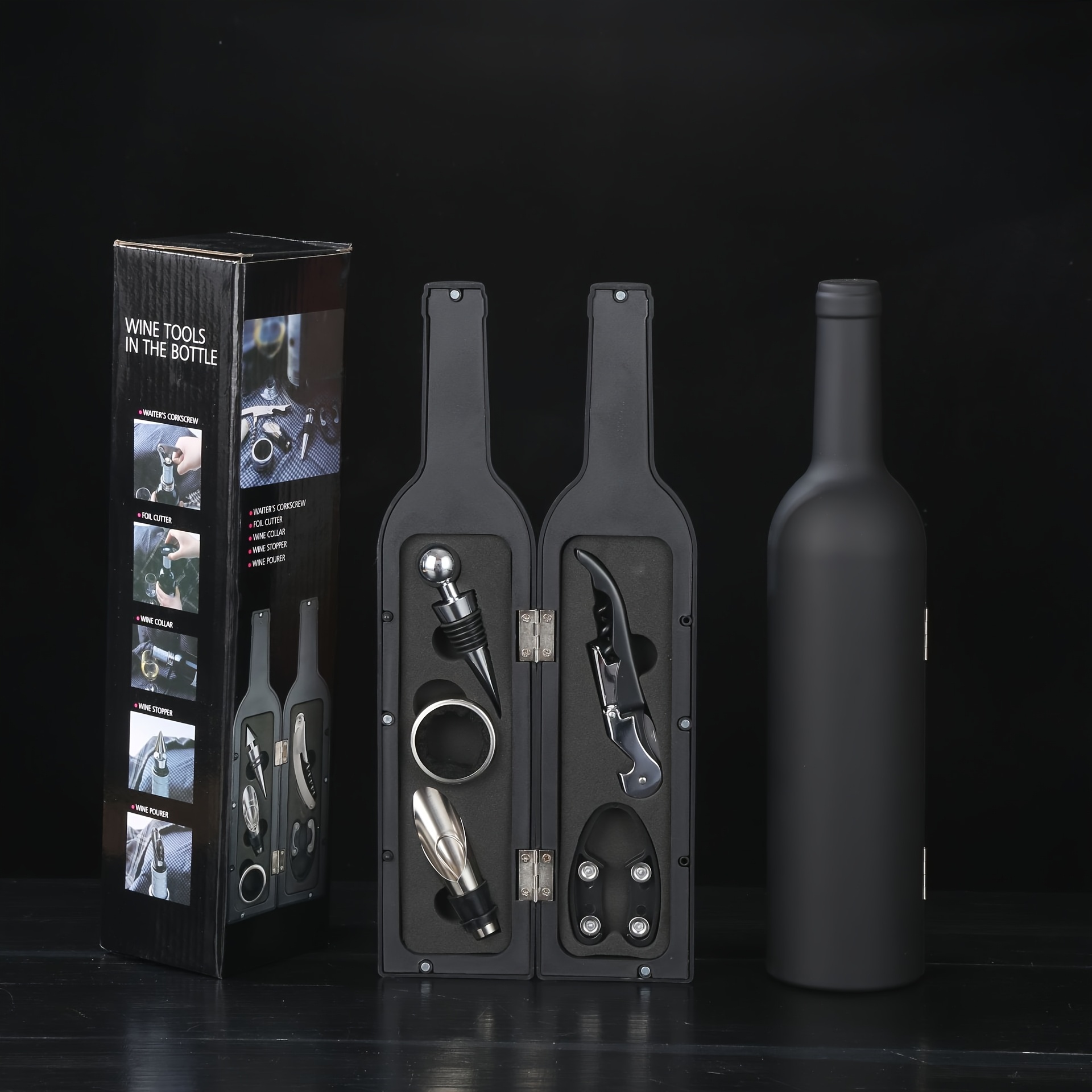 Travel Accessories Gift Set - Premium Wine Tool Kit - 5-Piece