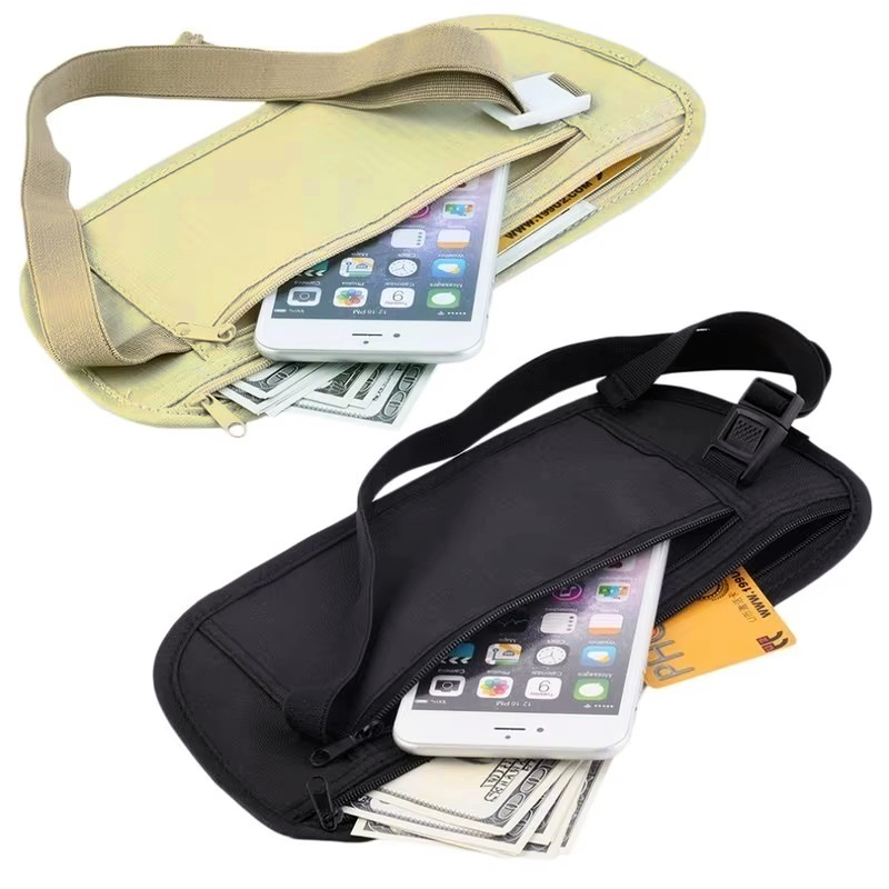 Money Belt Hidden - Invisible Travel Waist Packs Pouch for