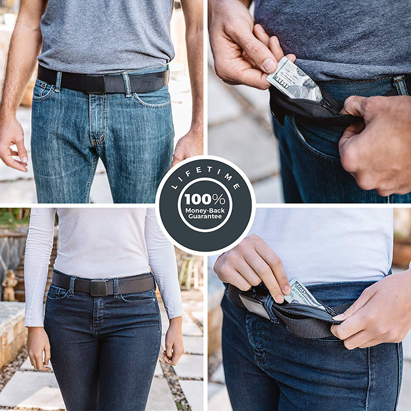 Money Belt Hidden - Anti-Theft Travel Waist Bag 120cm Hidden