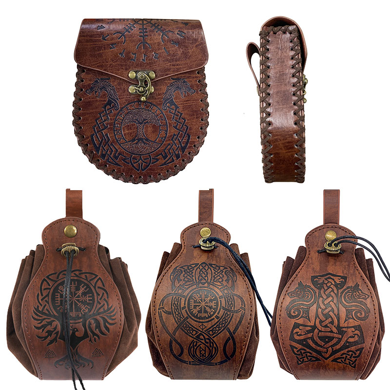 Money Belt Hidden - Men's Vintage Medieval Viking Belt Bag