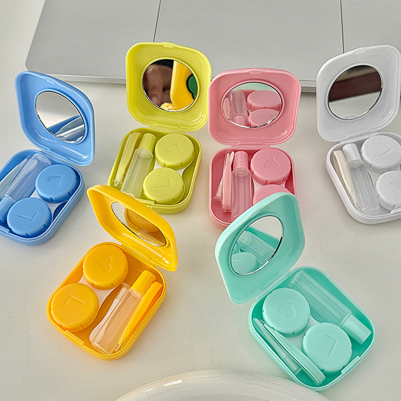 Travel Accessories Gift Set - Mini Contact Lenses Case Solid Color