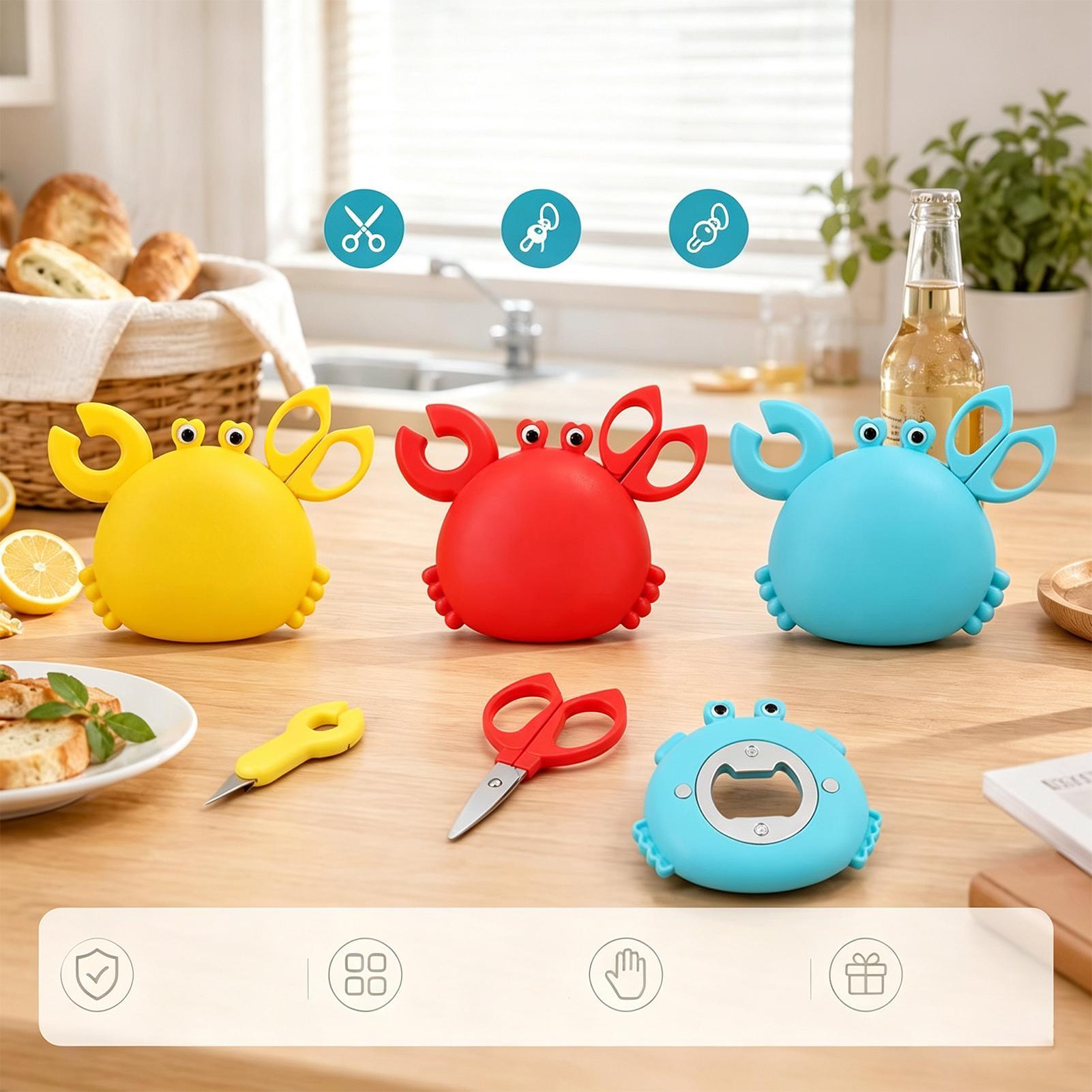 Travel Accessories And Gadgets - 4 in 1 Crab Bottle Opener