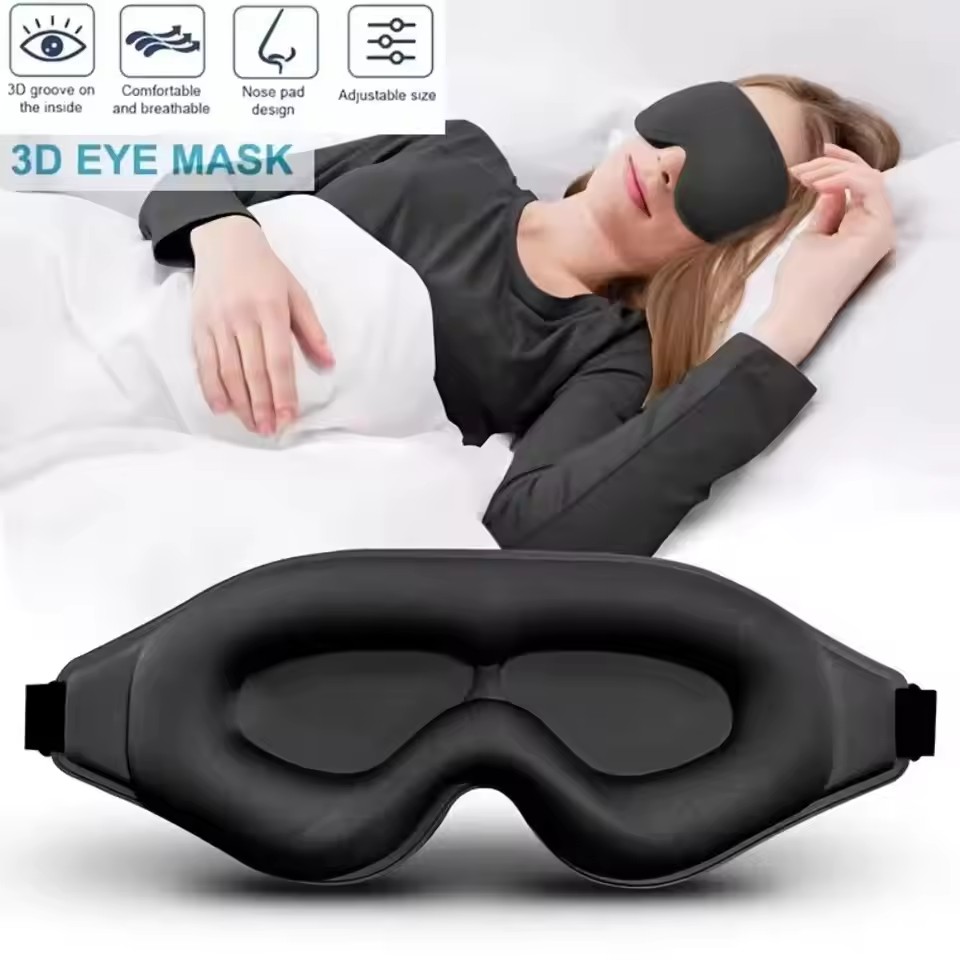 Eye Mask Sleep Travel - 3D Eye Mask, Comfortable & Breathable