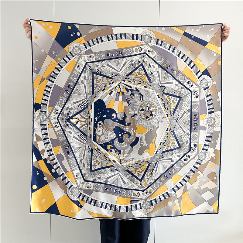 Travel Hair Accessories - Silk Square Scarf Women Accurate Hem