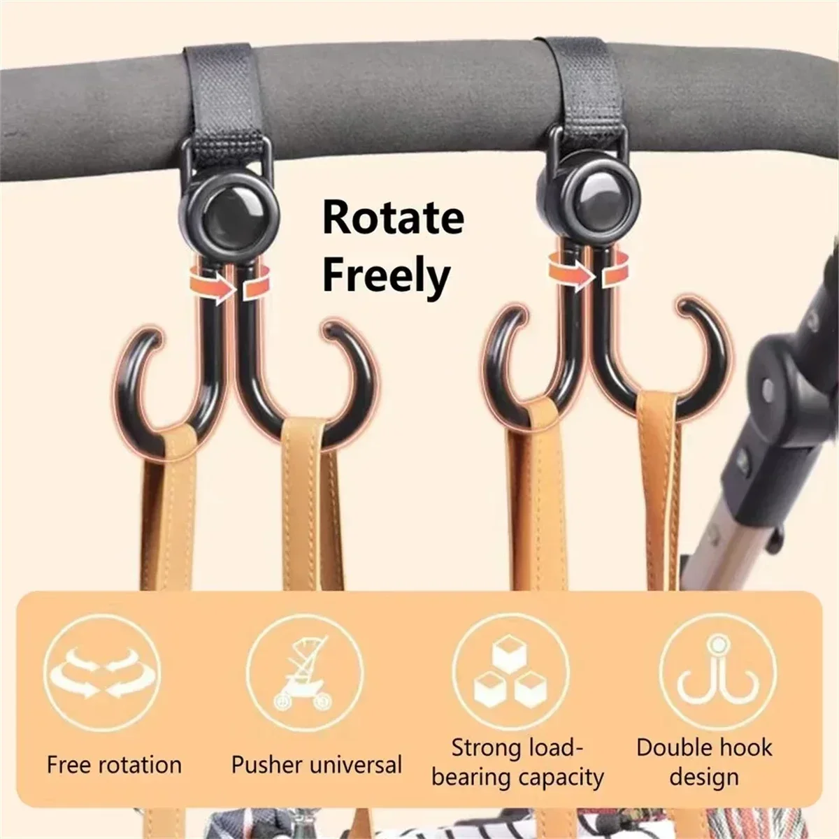 Rotatable Double Hooks Baby St - Travel Accessories Shops review and price