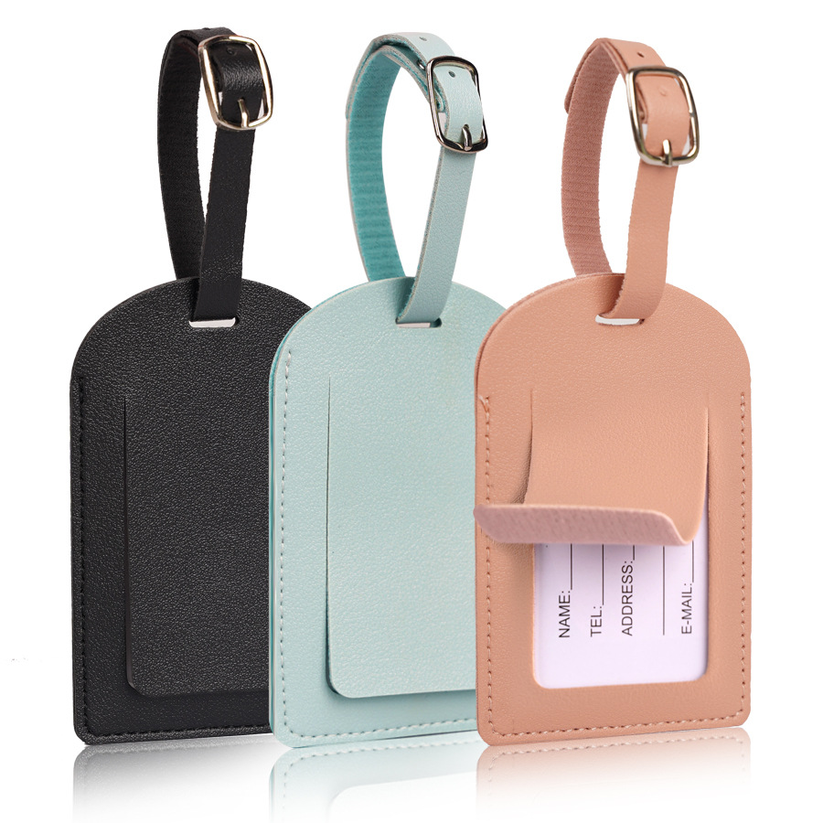 Women Men Luggage Tags PU Leat - Travel Accessories International review and price