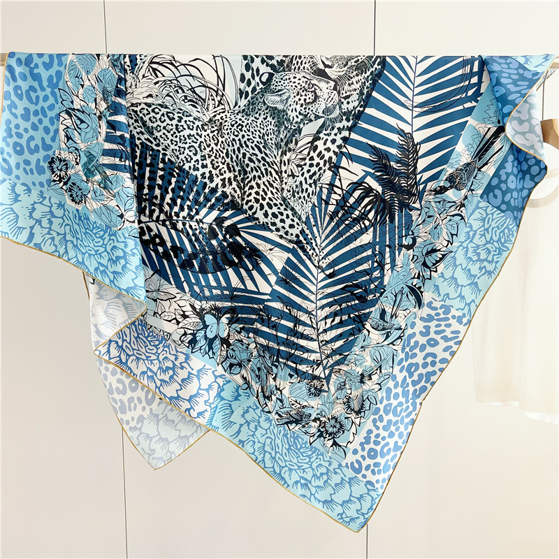 Lion Print Silk Scarf Luxury D - Travel Hair Accessories review and price