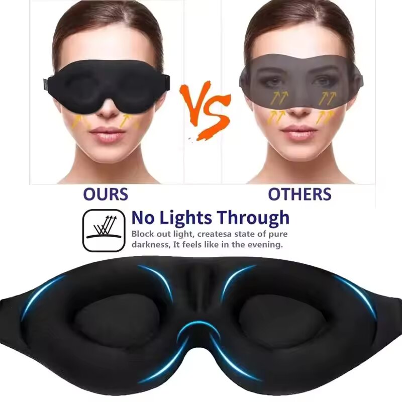 3D Sleeping Mask Block Out Lig - Eye Mask Sleep Travel review and price