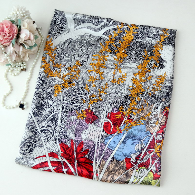 110CM Silk Scarf Luxury Hand R - Travel Hair Accessories review and price
