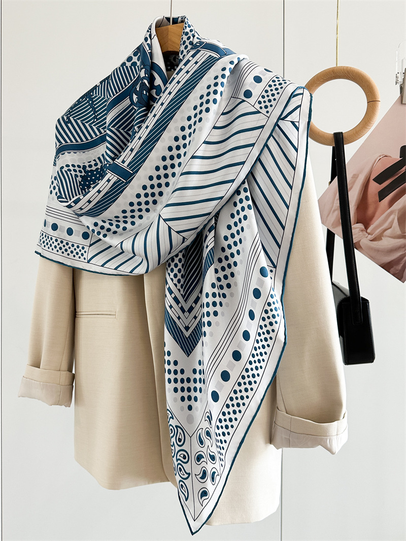 14mm Silk Scarf Luxury Designe - Travel Hair Accessories review and price