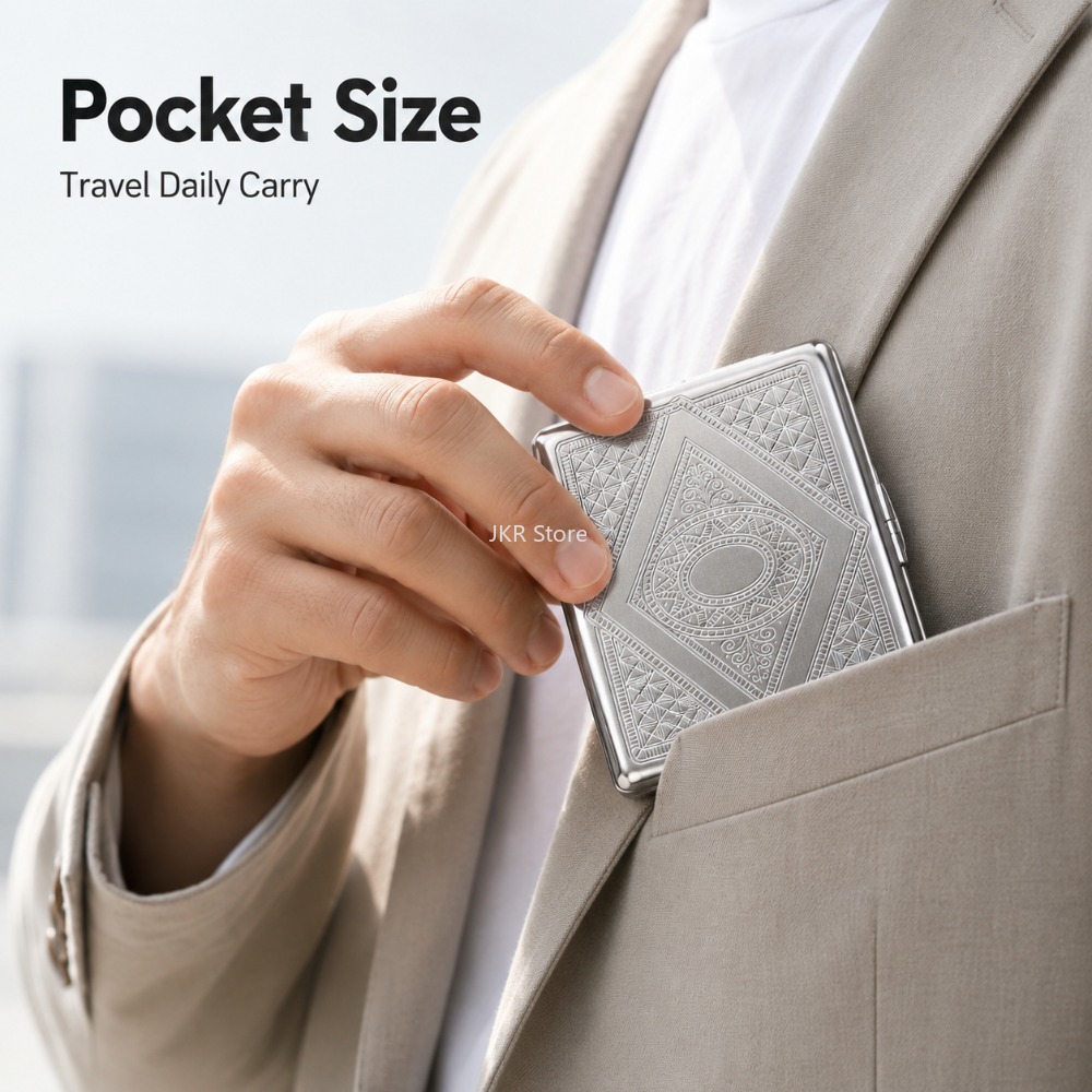 Stainless Steel Cigarette Box  - Travel Accessories Box review and price