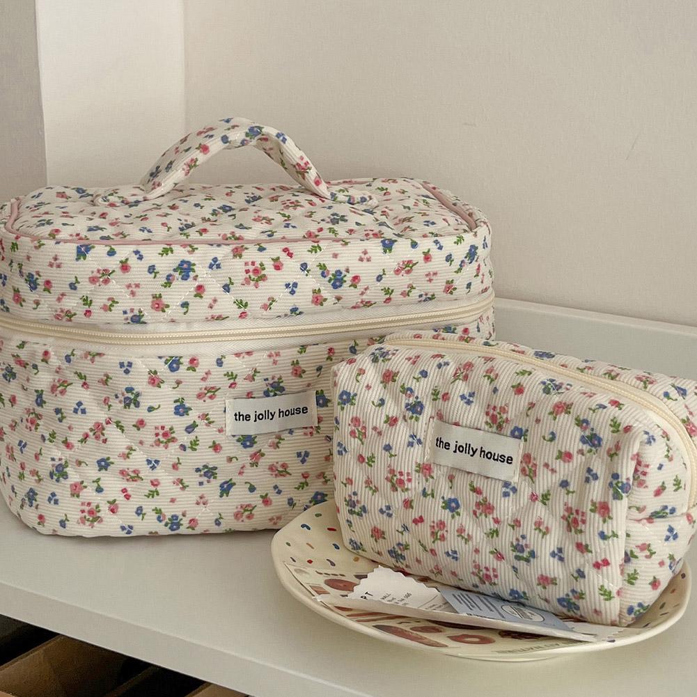Vintage Floral Quilted Makeup  - Travel Accessories Box review and price