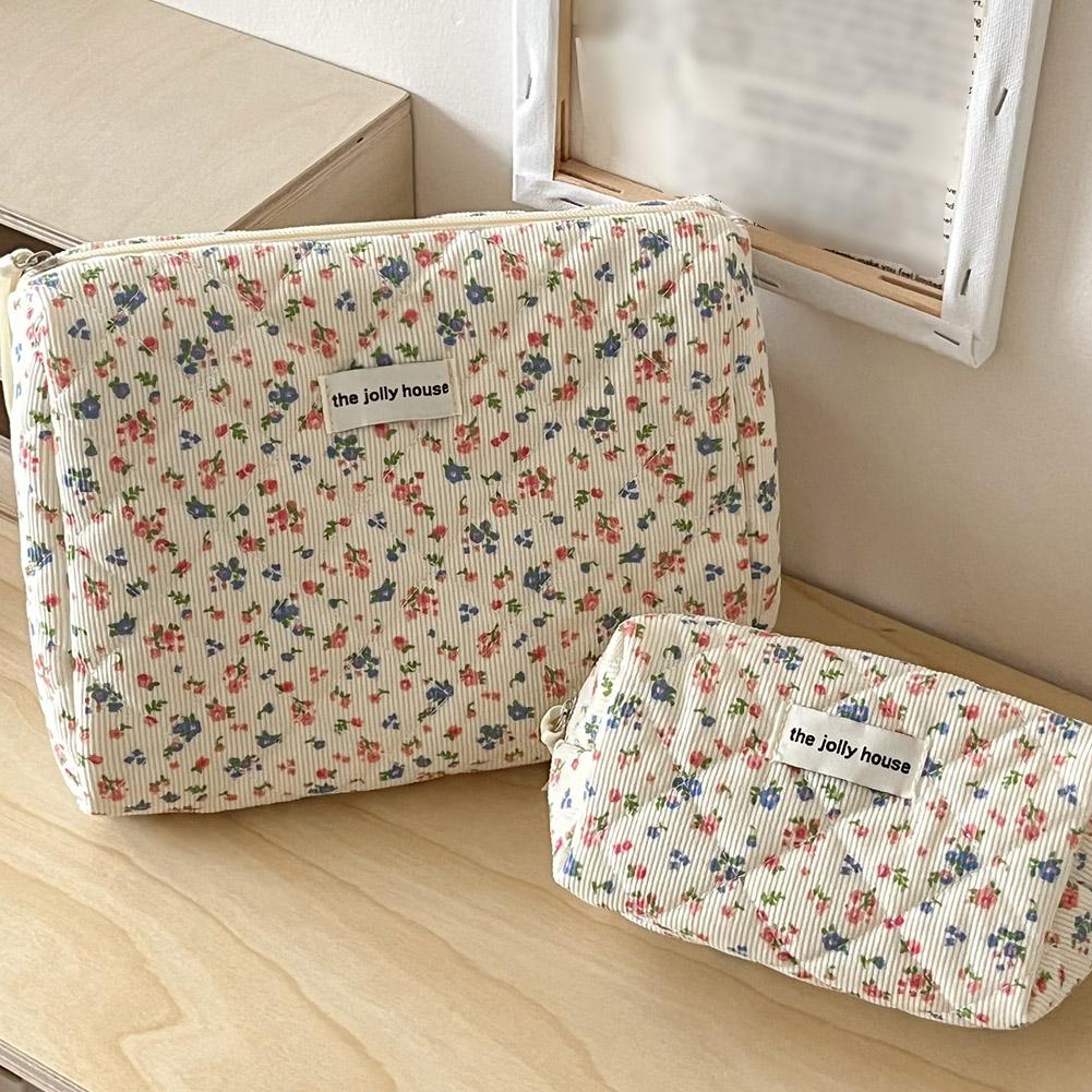 Vintage Floral Quilted Makeup  - Travel Accessories Box review and price