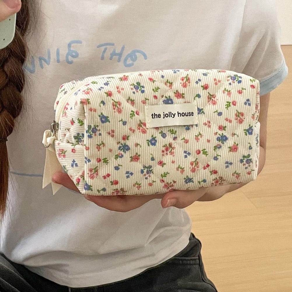 Vintage Floral Quilted Makeup  - Travel Accessories Box review and price