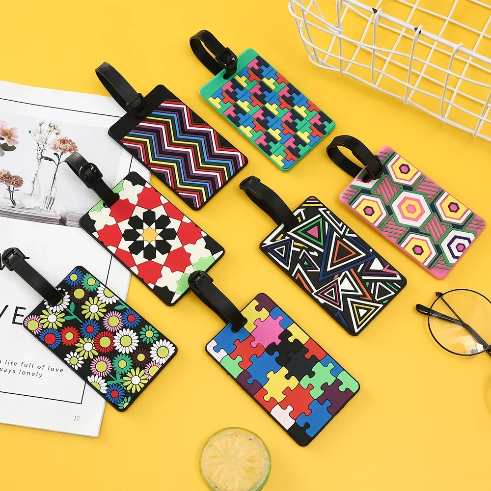 1PCS Geometric Luggage Tags Su - Travel Accessories International review and price