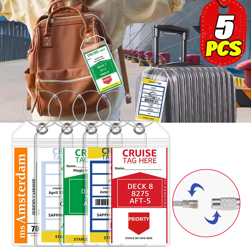 5Pcs Transparent Cruise Luggag - Travel Accessories International review and price