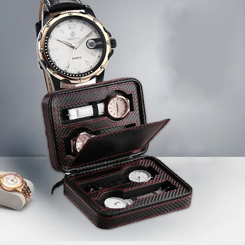 4-Slot Portable Watch Storage  - Travel Accessories Display review and price