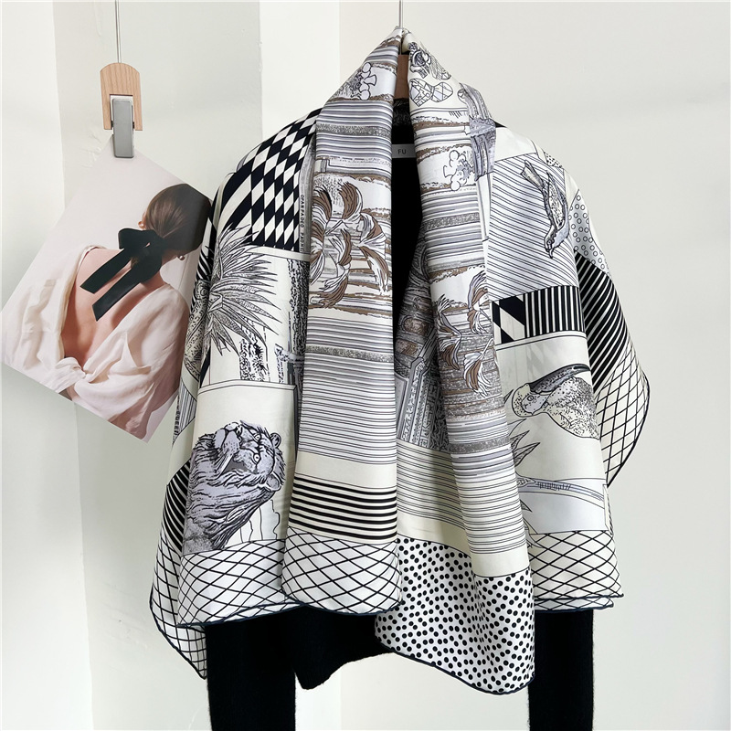 Large Silk Scarfs Brands Desig - Travel Hair Accessories review and price