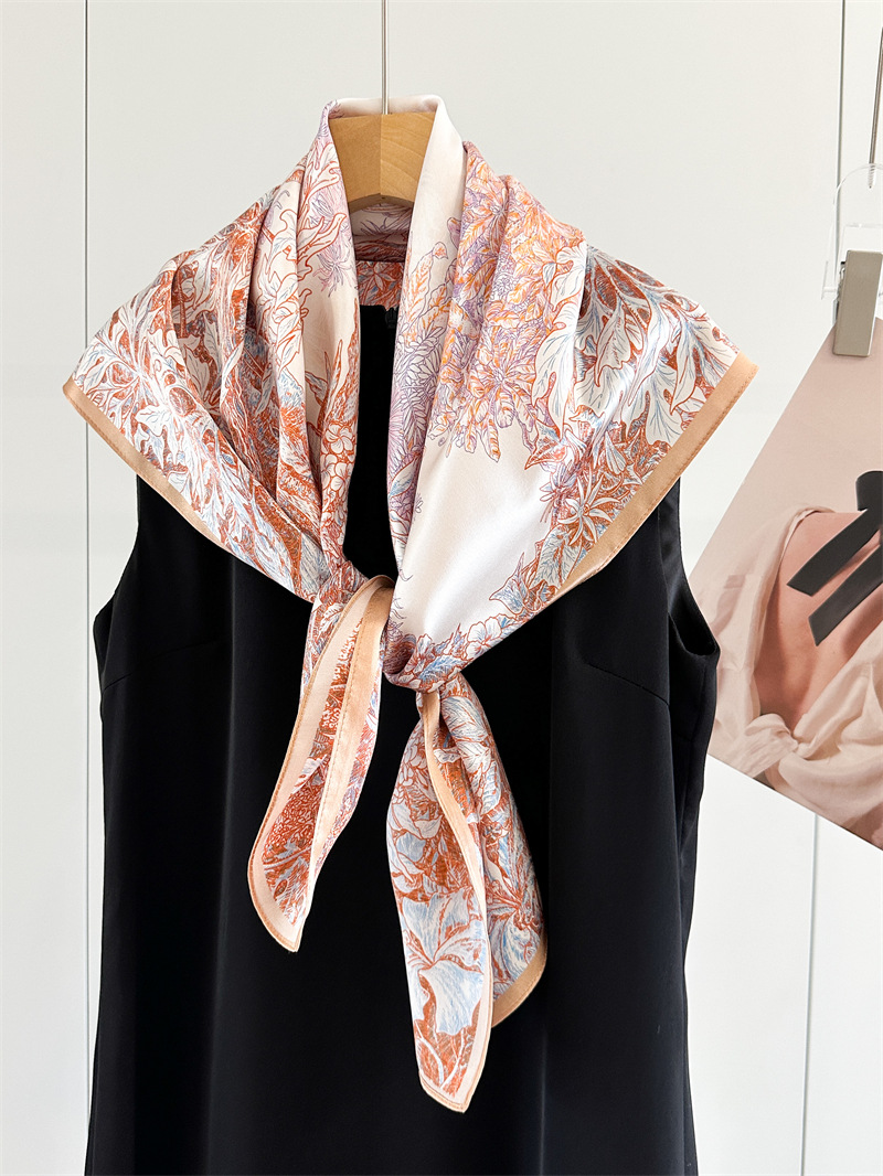 Soft Silk Scarf Women Square B - Travel Accessories For Women review and price